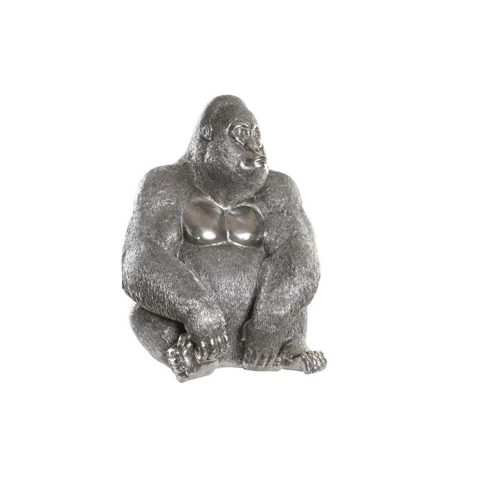 DKD Home Decor Figura Decorativa Gorila Colonial de Resina Plateada 40x61x46cm para Hogar 0 DKD Home Decor Figura Decorativa Gorila Colonial de Resina Plateada 40x61x46cm para Hogar 0