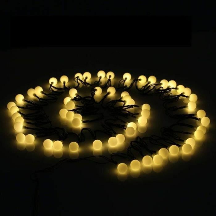 LUMI GARDEN Guirnalda luminosa Solar Billy LED Luz blanca 60 bolas 700 cm Interior Exterior Aspecto vintage Cable caucho negro 3 LUMI GARDEN Guirnalda luminosa Solar Billy LED Luz blanca 60 bolas 700 cm Interior Exterior Aspecto vintage Cable caucho negro 3