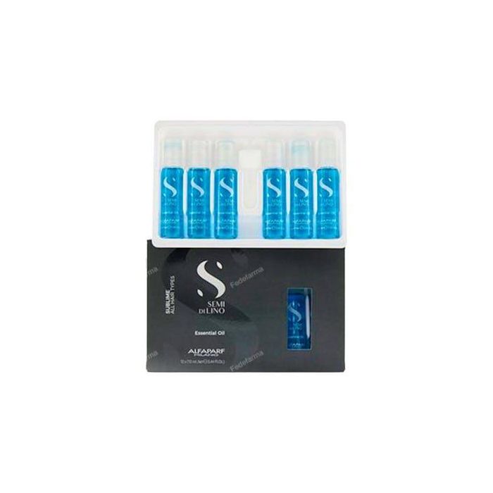 Alfaparf Semi Di Lino Essential Oil: Ampollas Tratamiento Intensivo Efecto Brillo para el Cabello 12x13mL