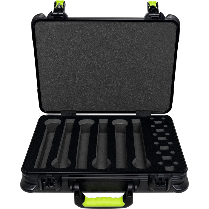 SBG Estuche de Transporte de Polietileno para 6 Micrófonos Inalámbricos con Espacio para Pilas, Cierre TSA 4