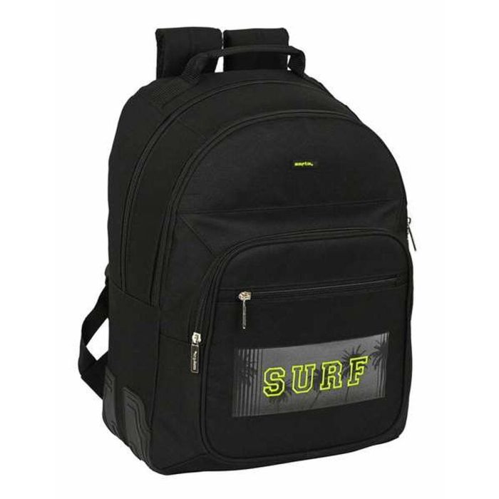Mochila Escolar Safta Surf Negro 32 x 42 x 15 cm Mochila Escolar Safta Surf Negro 32 x 42 x 15 cm