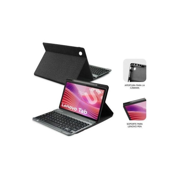 Funda con Teclado Subblim Shock Case Lenovo Tab 10.1" 2025/ Negra 4 Funda con Teclado Subblim Shock Case Lenovo Tab 10.1" 2025/ Negra 4