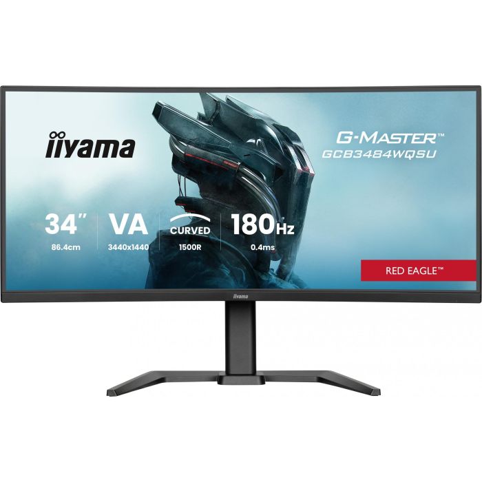 Iiyama G-MASTER GCB3484WQSU-B1 Monitor 34" Curvo 1500R, 180Hz, 3440x1440, HDR400, FreeSync Premium 1