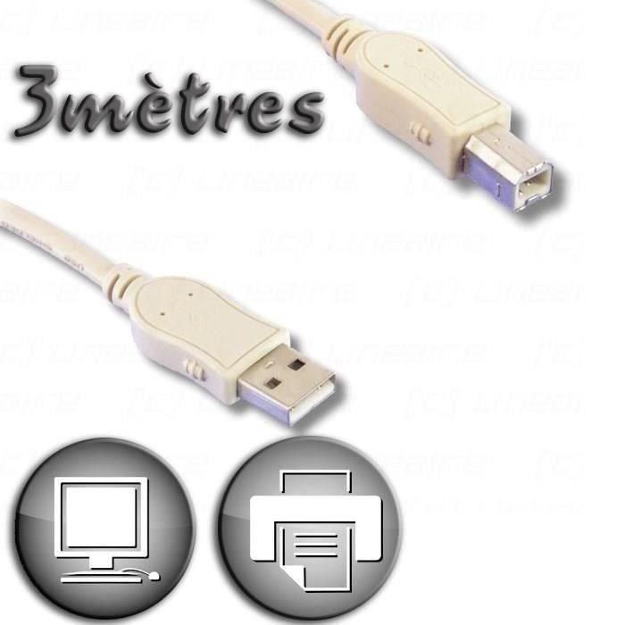 USB 2.0 A macho / Tipo B macho cable 3m USB 2.0 A macho / Tipo B macho cable 3m