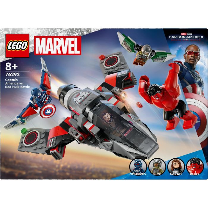LEGO 76292 Marvel Capitán América vs Hulk Rojo Avión de Combate para Construir 11