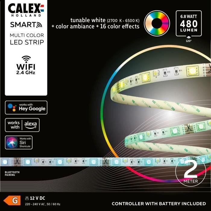 Calex CAL8712879150626 Cinta LED 2 Metros 6.8W RGBCCT con Mando a Distancia 3
