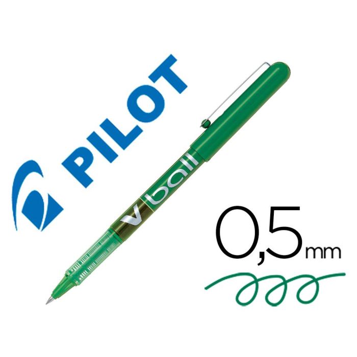 Rotulador Pilot Roller V-Ball Verde 0.5 mm 12 unidades