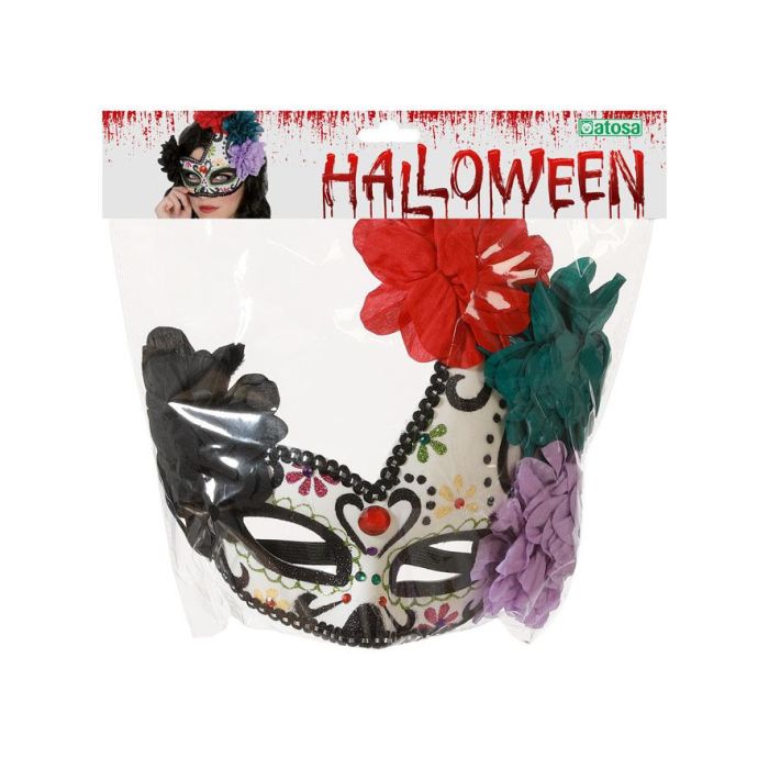 Antifaz Colorido Con Flores Y Brillantes Para Día De Los Muertos - Accesorio Festivo Y Tradicional 1 Antifaz Colorido Con Flores Y Brillantes Para Día De Los Muertos - Accesorio Festivo Y Tradicional 1
