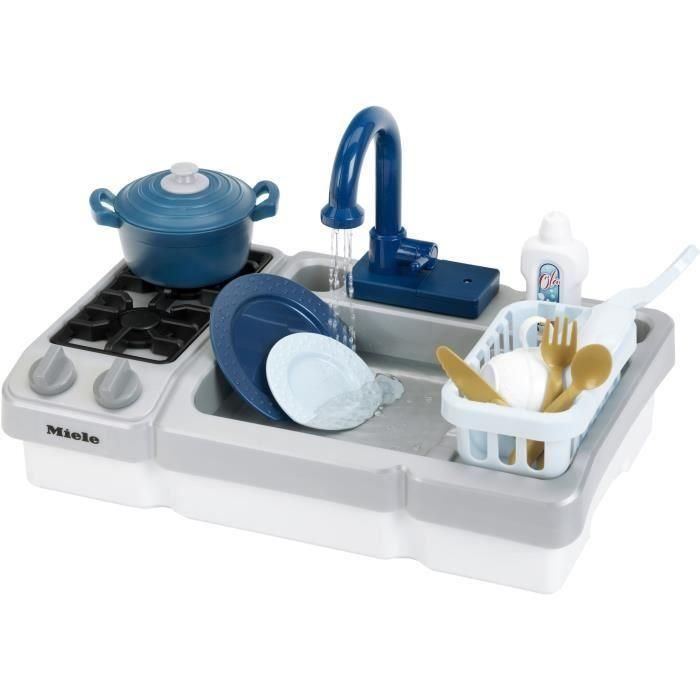 Fregadero de juguete - KLEIN - Fregadero de cocina Miele con grifo funcional y accesorios - Viene con muchos accesorios. 1 Fregadero de juguete - KLEIN - Fregadero de cocina Miele con grifo funcional y accesorios - Viene con muchos accesorios. 1