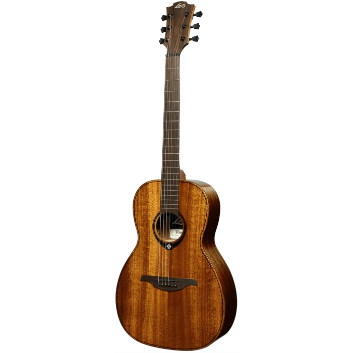 LAG Guitarra Acústica Parlor A/E Tramontane 98 Caoba Sólida Electroacústica 2
