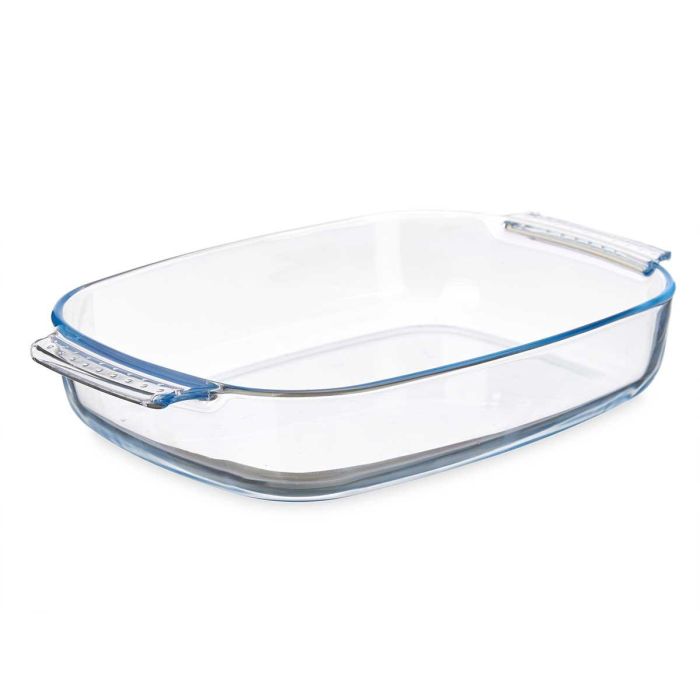 Vivalto Bandeja Borosilicato Rectangular con Asas Transparente 2000ml 30.2x6x19.6cm 1