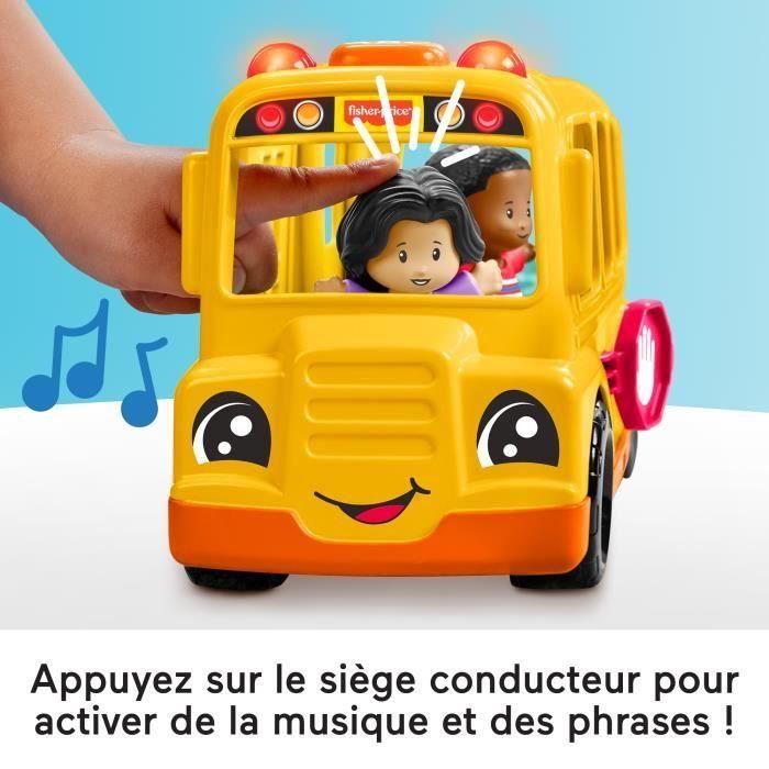 Fisher-Price Little People-El autobús escolar-Vehículo de empuje musical HYT03 5