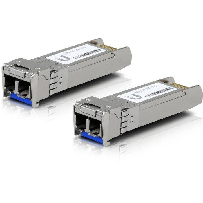 Ubiquiti UFiber SFP+ Single-Mode Fiber Module, 10 Gbps, 10km Distance, 2-pack Ubiquiti UFiber SFP+ Single-Mode Fiber Module, 10 Gbps, 10km Distance, 2-pack