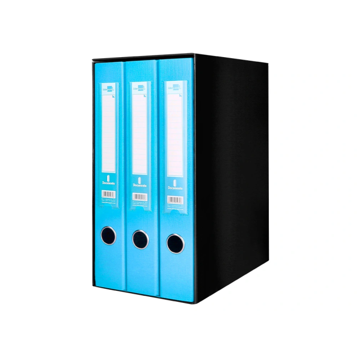 Liderpapel Archivador de Folio con 2 Anillas y Mecanismo de Palanca de 52mm, Celeste 1