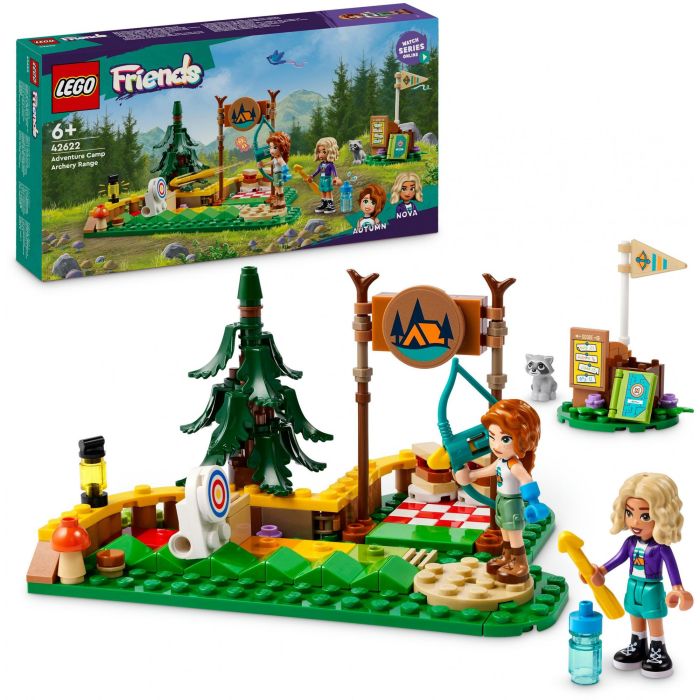 LEGO 42622 Campamento Aventura: Área Tiro Con Arco con mini personajes Autumn y Nova y diana que cae 2