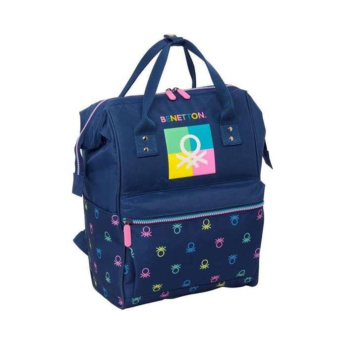 Mochila para Portátil Benetton Cool Azul marino 27 x 40 x 19 cm Mochila para Portátil Benetton Cool Azul marino 27 x 40 x 19 cm