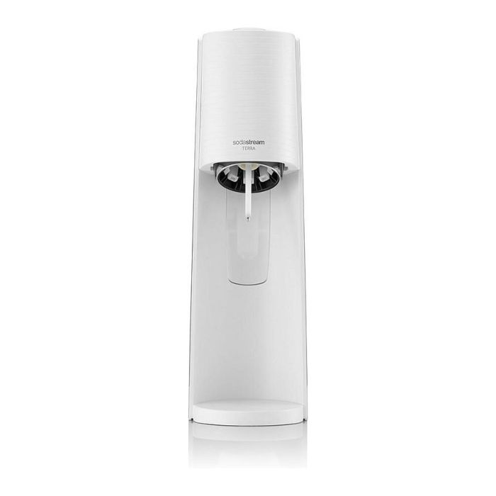 SodaStream Terra - Máquina para Hacer Agua con Gas, 1L, Color Blanco, Incluye Botella y Cargador de CO2 para hasta 60L