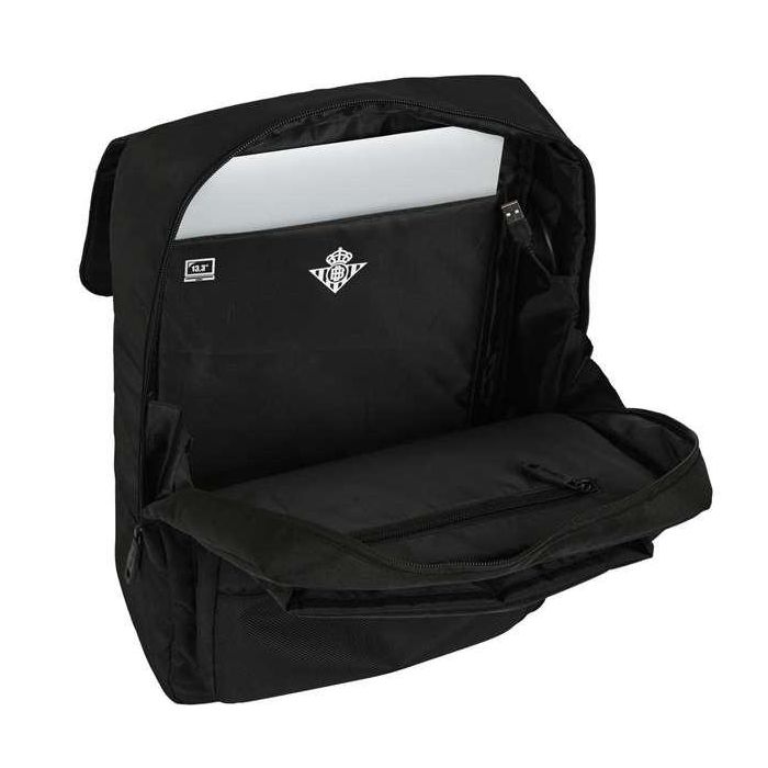 Safta Mochila con solapa portátil 13,3'' + USB Real Betis Balompié Premium Negra 29x39x12cm 1 Safta Mochila con solapa portátil 13,3'' + USB Real Betis Balompié Premium Negra 29x39x12cm 1