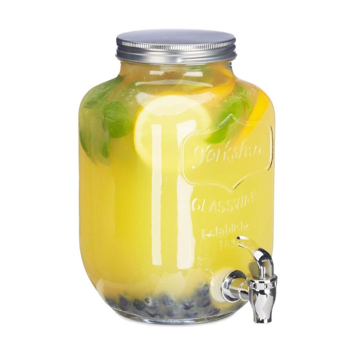 Inde Tarro Dispensador con Grifo 4L y Soporte de Metal, Medidas 17.4 x 30.5 x 16.9 cm 4