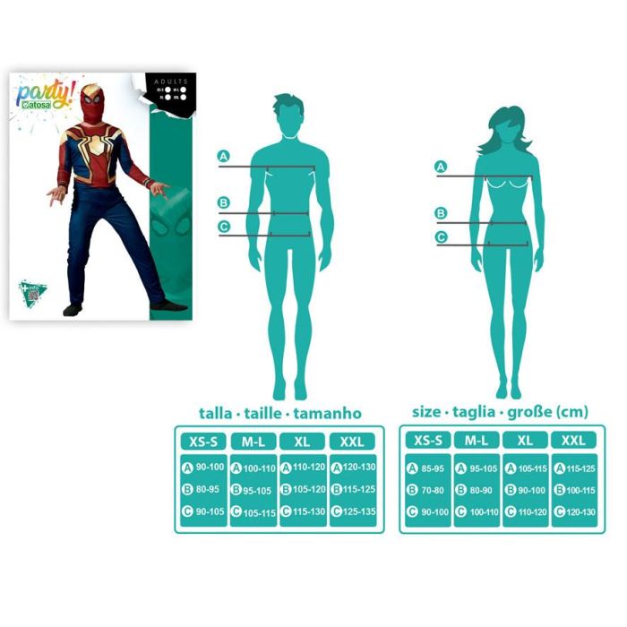 Disfraz Heroe Comic Araña Azul Hombre Adulto M-L 3 Disfraz Heroe Comic Araña Azul Hombre Adulto M-L 3