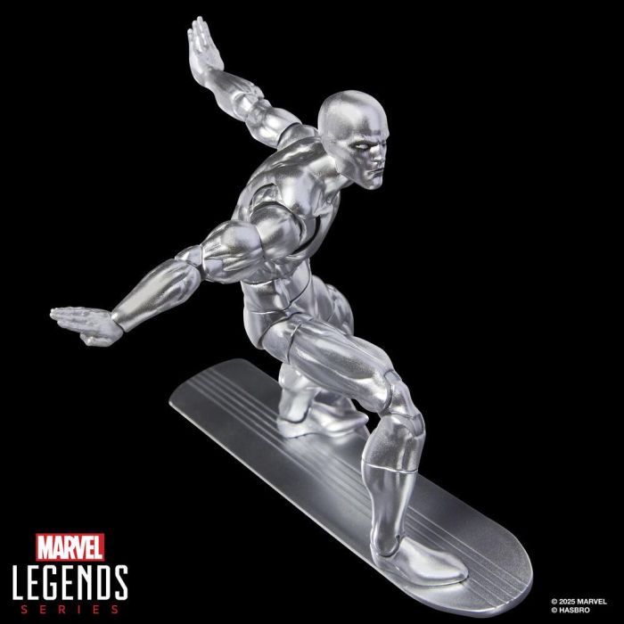 HASBRO Marvel Legends Series Figura Estela Plateada The Silver Surfer 15cm Articulada con 6 Accesorios y Tabla de Surf 4