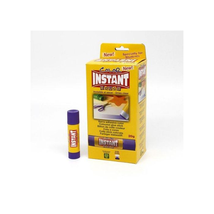 Barra De Pegamento Instant Educa Color 20G Mediana (Set de 24)