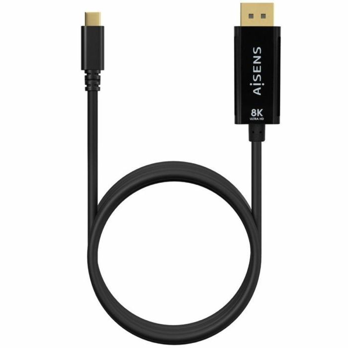 AISENS - CABLE CONVERSOR USB-C A DISPLAYPORT 8K@60HZ, USB-C/M-DP/M, NEGRO, 1.8M