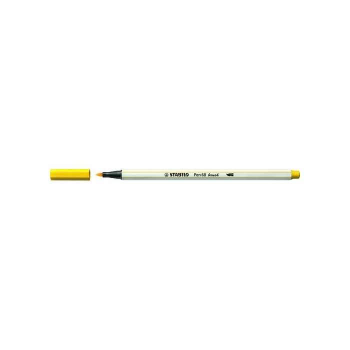 Rotulador Fibra Stabilo Pen 68 Brush Punta Pincel Amarillo (Set de 10) Rotulador Fibra Stabilo Pen 68 Brush Punta Pincel Amarillo (Set de 10)