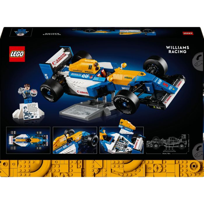 Lego FW14B Icons Set de Construcción Williams Racing Coche de Carreras Nigel Mansell para Adultos 18+ 8