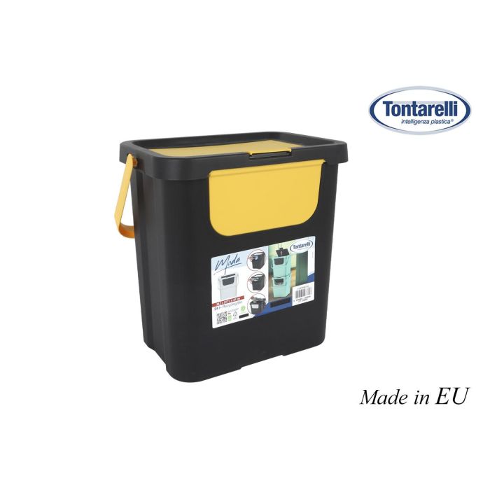 Papelera Moda Double 24L Amarillo/Negro - Inde (6 Unidades) Papelera Moda Double 24L Amarillo/Negro - Inde (6 Unidades)