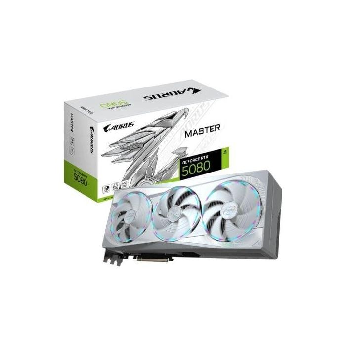 Tarjeta gráfica - GIGABYTE - AORUS GeForce RTX 5080 MASTER ICE - 16 GB Tarjeta gráfica - GIGABYTE - AORUS GeForce RTX 5080 MASTER ICE - 16 GB