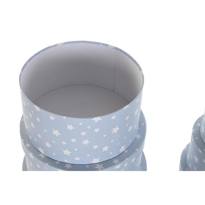 Caja Kids DKD Home Decor Azul Celeste Blanco 37.5 x 18 x 37.5 cm Set de 10 2 Caja Kids DKD Home Decor Azul Celeste Blanco 37.5 x 18 x 37.5 cm Set de 10 2