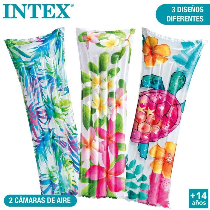 Colchoneta Hinchable Intex Tropical 183 x 14 x 69 cm (24 Unidades) 5