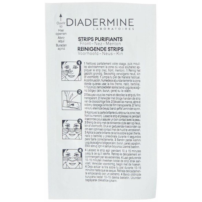 Diadermine Tiras Purificantes Piel Normal-Mixta Tratamiento Acné Poros y Puntos Negros 6 uds 5