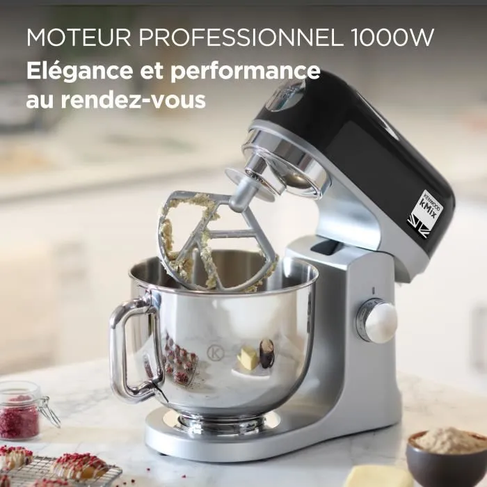 Kenwood KMX750BK Robot de Repostería - 1000 W, 5 L, Acero Inoxidable, Negro 1
