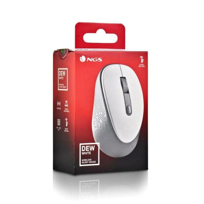 Ratón NGS DEWWHITE Blanco 1600 dpi 1 Ratón NGS DEWWHITE Blanco 1600 dpi 1