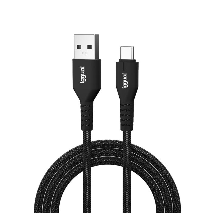 Cable USB A a USB-C iggual IGG320006 Negro 1,8 m 5 Cable USB A a USB-C iggual IGG320006 Negro 1,8 m 5