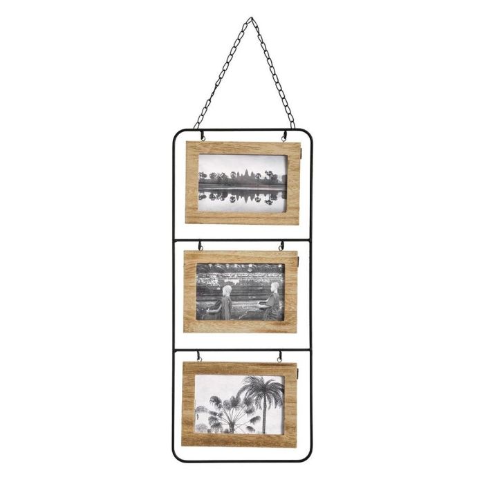 Atmosphera Portafotos para 3 fotos de madera MDF/metal/PVC 52x22cm Atmosphera Portafotos para 3 fotos de madera MDF/metal/PVC 52x22cm