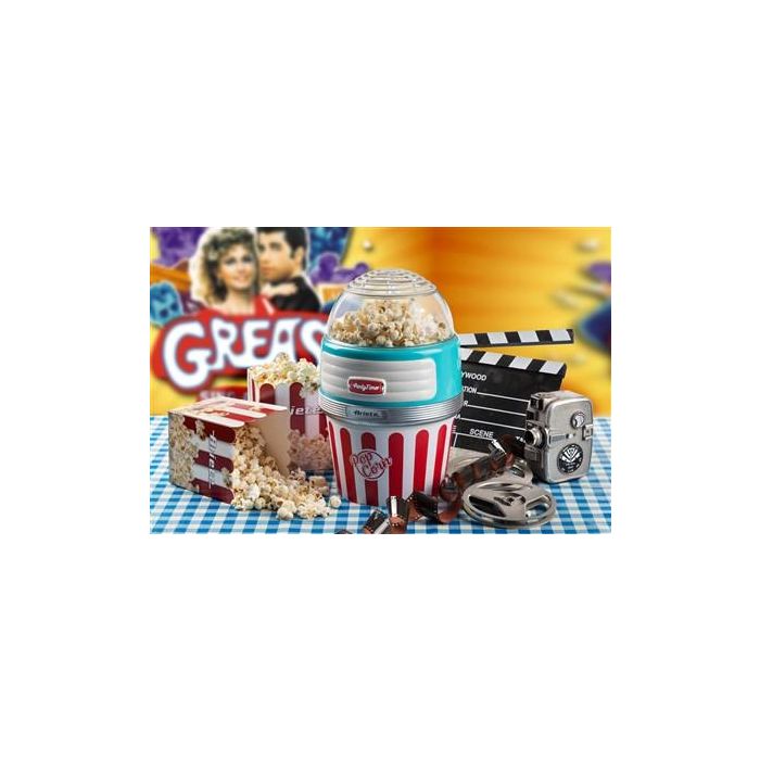 Ariete 2957/01 Máquina de Palomitas Party Time Big Popper Azul Estilo Retro Años 50