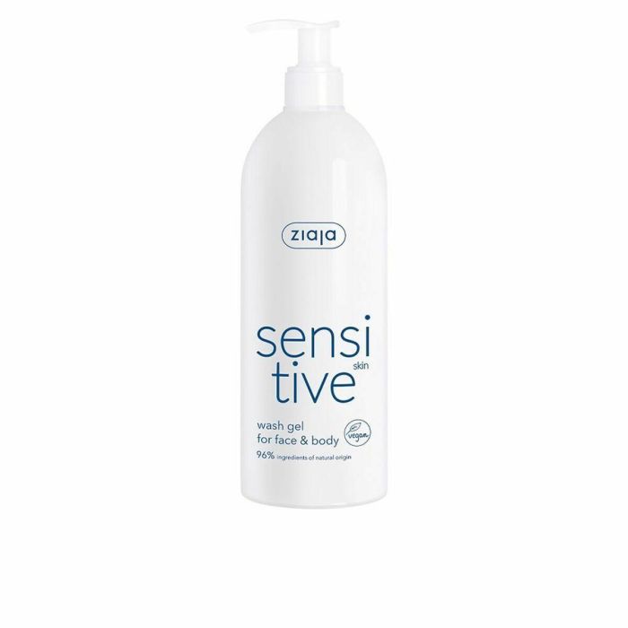 Ziaja SENSITVE Gel Limpiador Facial Corporal Pieles Sensibles | Hidratación Intensa, Sin Parabenos ni Siliconas, Vegano 400 ml