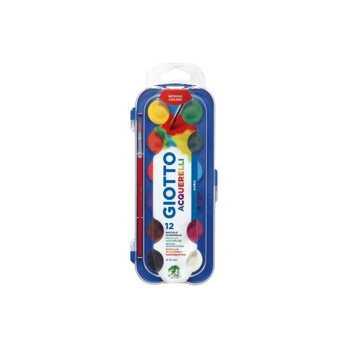 Giotto Acuarelas En Pastillas 30 mm Con Pincel Colores Surtidos Estuche 12 Ud Giotto Acuarelas En Pastillas 30 mm Con Pincel Colores Surtidos Estuche 12 Ud