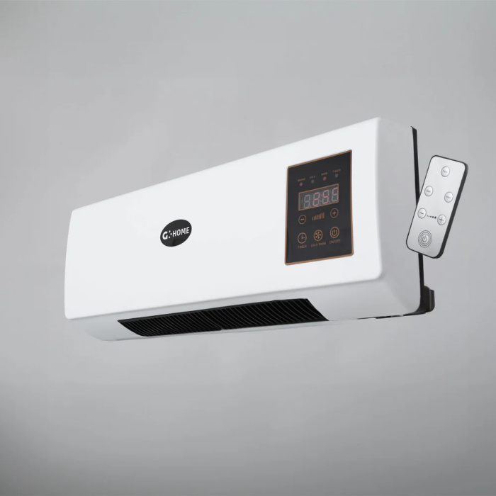 Calefactor PTC con Ventilador 1500W y Control Remoto, Color Blanco para Pared 3