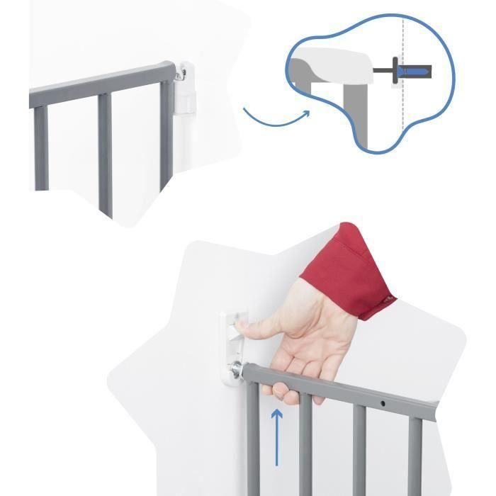 Puerta de seguridad Badabulle Safe & Protect XL (60-107 cm) 3 Puerta de seguridad Badabulle Safe & Protect XL (60-107 cm) 3