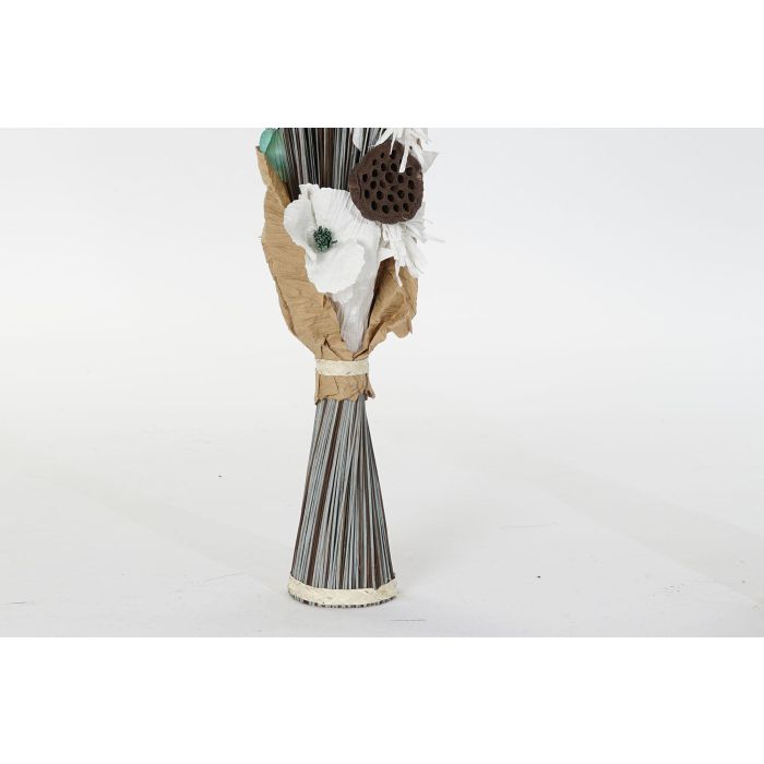 DKD Home Decor Ramo Rosa Turquesa Fibra de Coco 20 x 100 x 35 cm (2 Unidades) 2