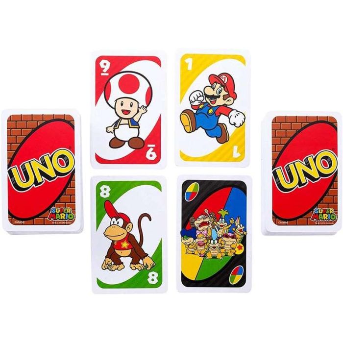 Mattel Juego de Cartas Uno Super Mario Bros. para 2-10 Jugadores, Edad 5+ (Español/Portugués) 4
