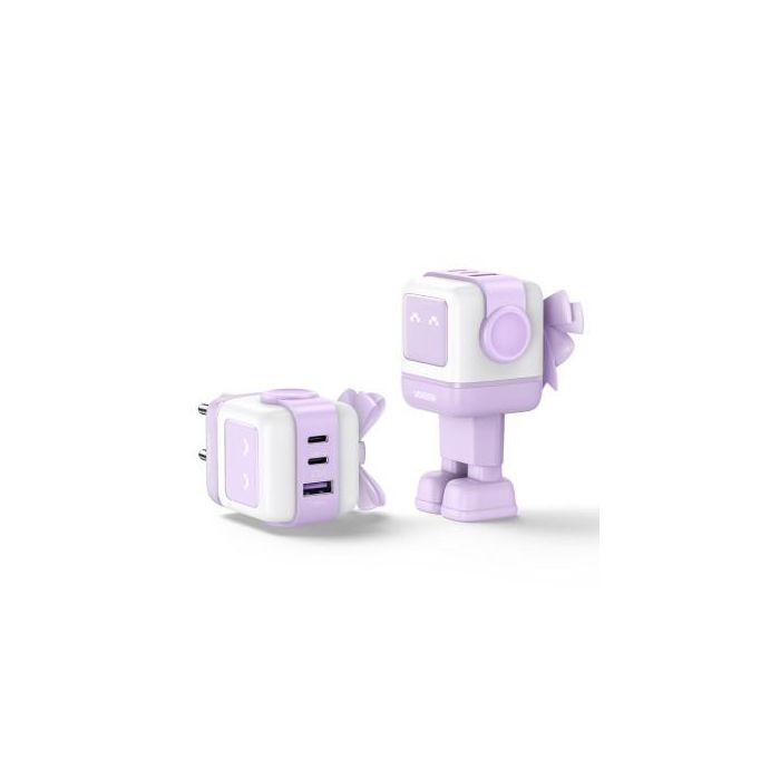 UGREEN 35291 Cargador Nexode RG 65W GaN 3 Puertos USB C/A Carga Rápida, Pantalla LED, Rosa 4