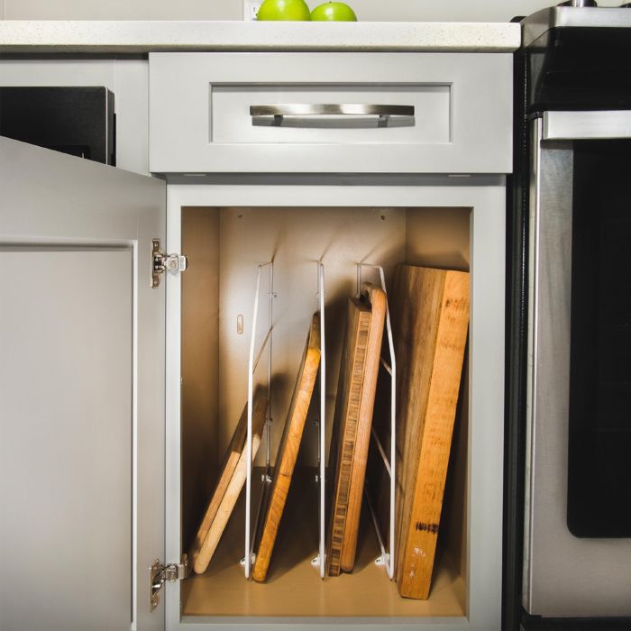 Emuca Juego de 4 separadores para armarios y estanterías., Cromado, Acero 2