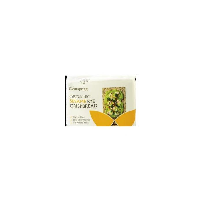 CLEARSPRING Biscotes de Centeno y Sésamo Bio 200g - Alto en Fibra, Bajo en Grasas Saturadas, Vegano, Crujientes