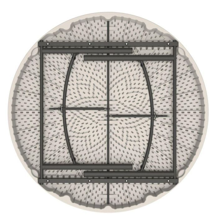 Mesa auxiliar Lifetime Crema 152 x 74 x 152 cm Acero Plástico 5