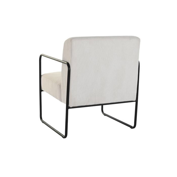 DKD Home Decor Sillon Moderno Blanco Negro 74 x 79 x 64 cm 5
